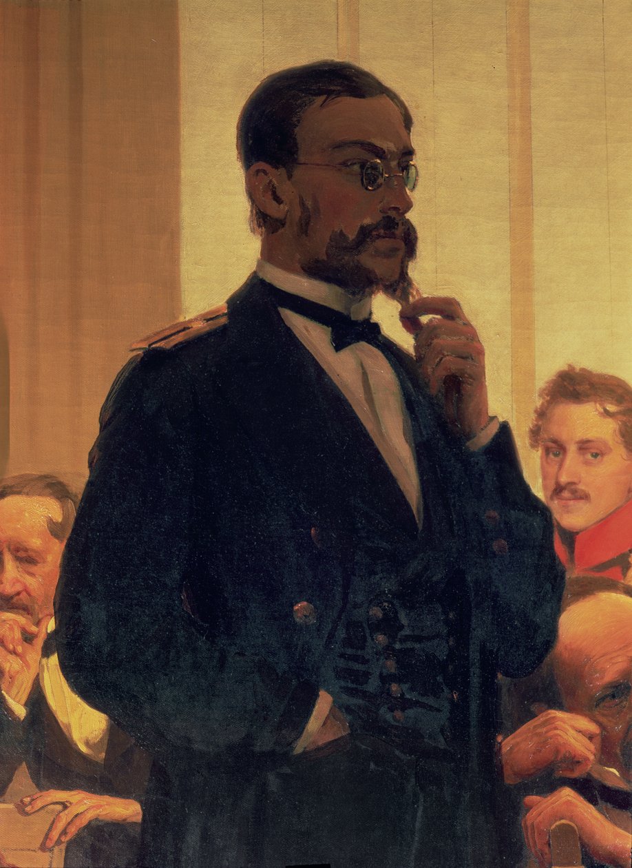 Nikolai Andreyevich Rimsky-Korsakov (1844-1908), fra Slavonic Composers, 1890-tallet (detalj) av Ilya Efimovich Repin