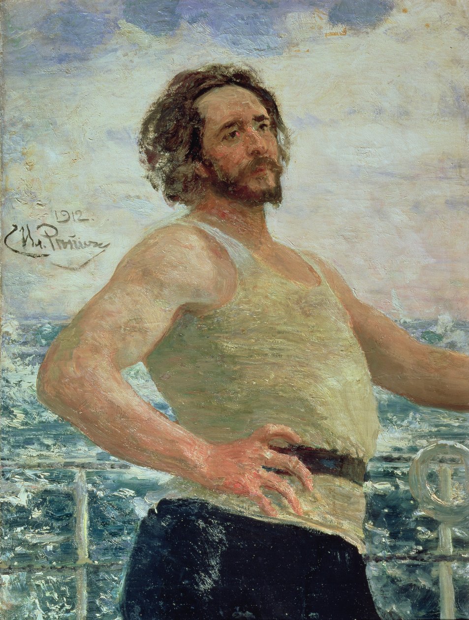 Portrett av forfatter Leonid Andreev (1871-1919), 1912 av Ilya Efimovich Repin