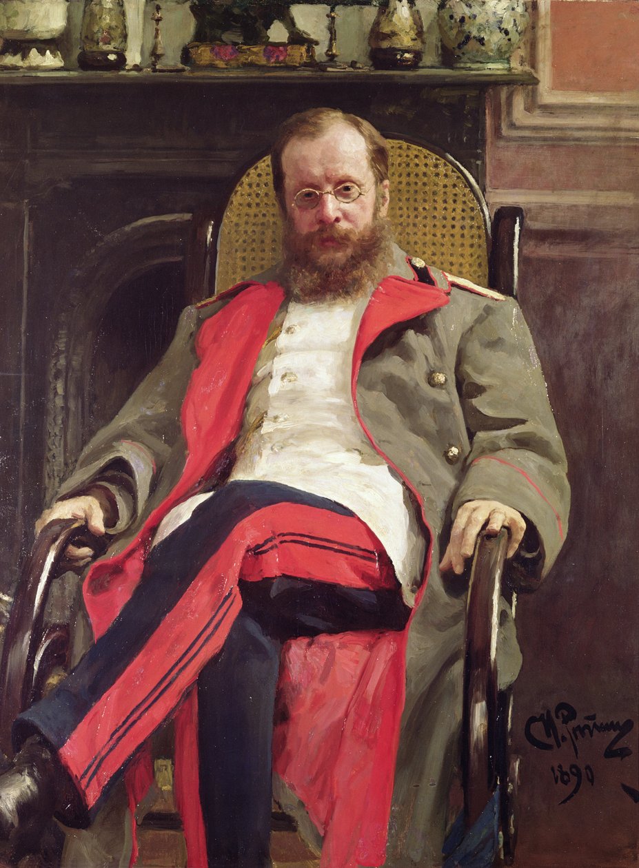 Portrett av Cesar Cui, 1890 av Ilya Efimovich Repin