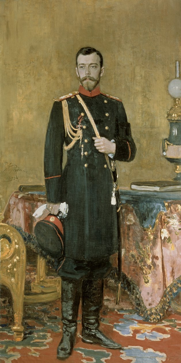 Portrett av keiser Nicholas II (1868-1918) 1895 av Ilya Efimovich Repin