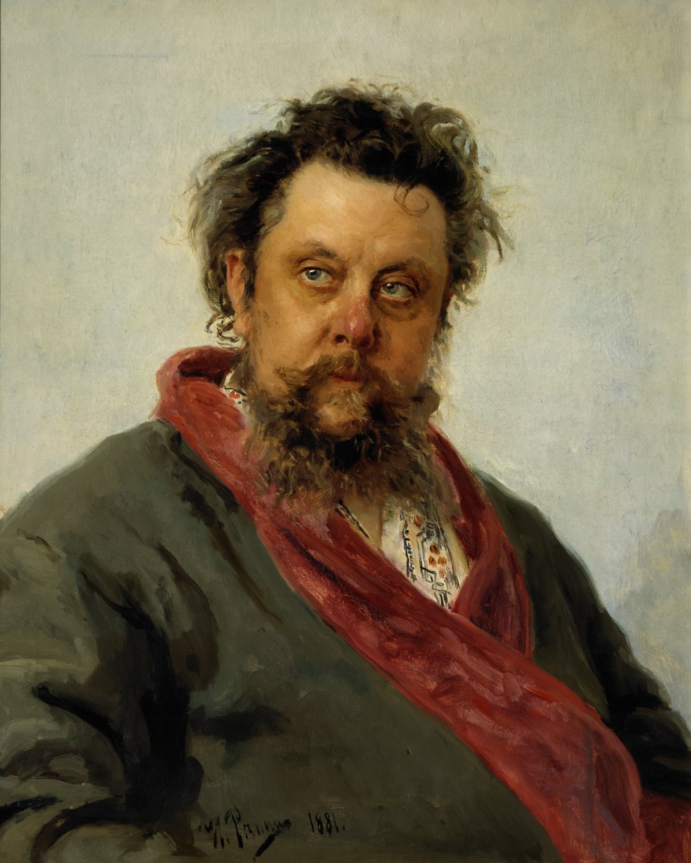 Portrett av M. P. Mussorgsky av Ilya Efimovich Repin
