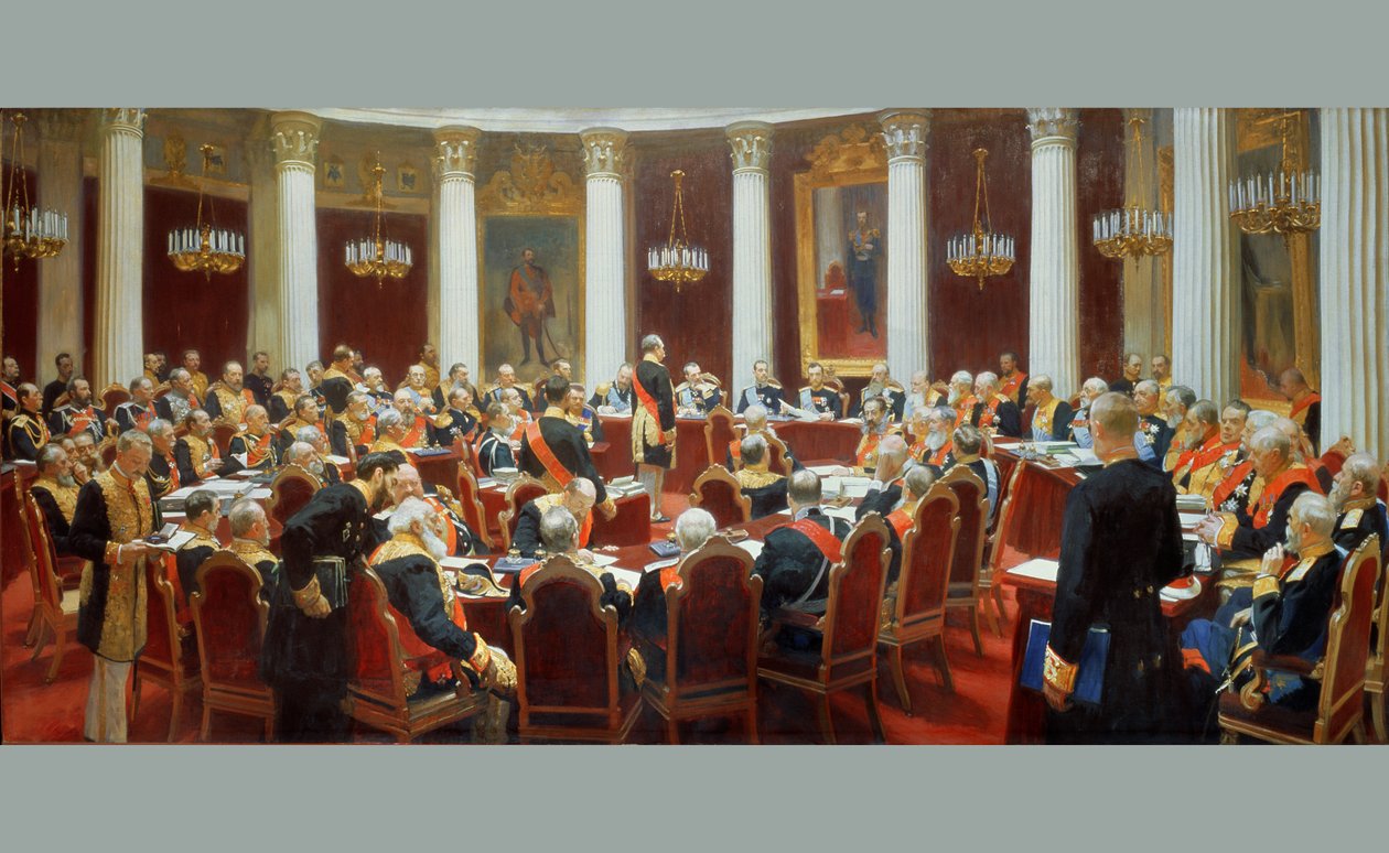 Statsrådets seremonielle møte, 7. mai 1901 av Ilya Efimovich Repin