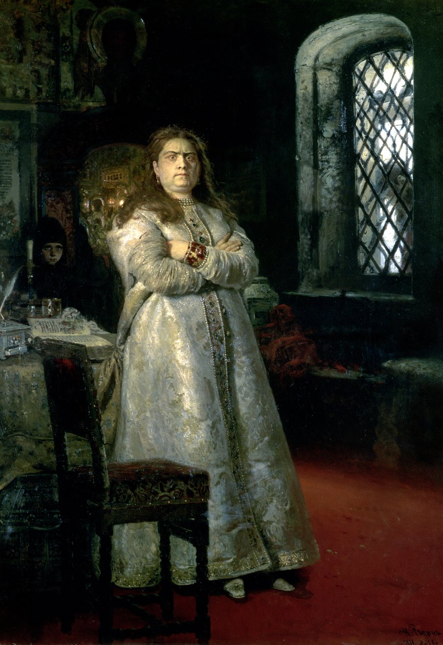 Tsarevna Sophia Alexeevna (1657-1704) i Novodevitchy-klosteret, 1879 av Ilya Efimovich Repin