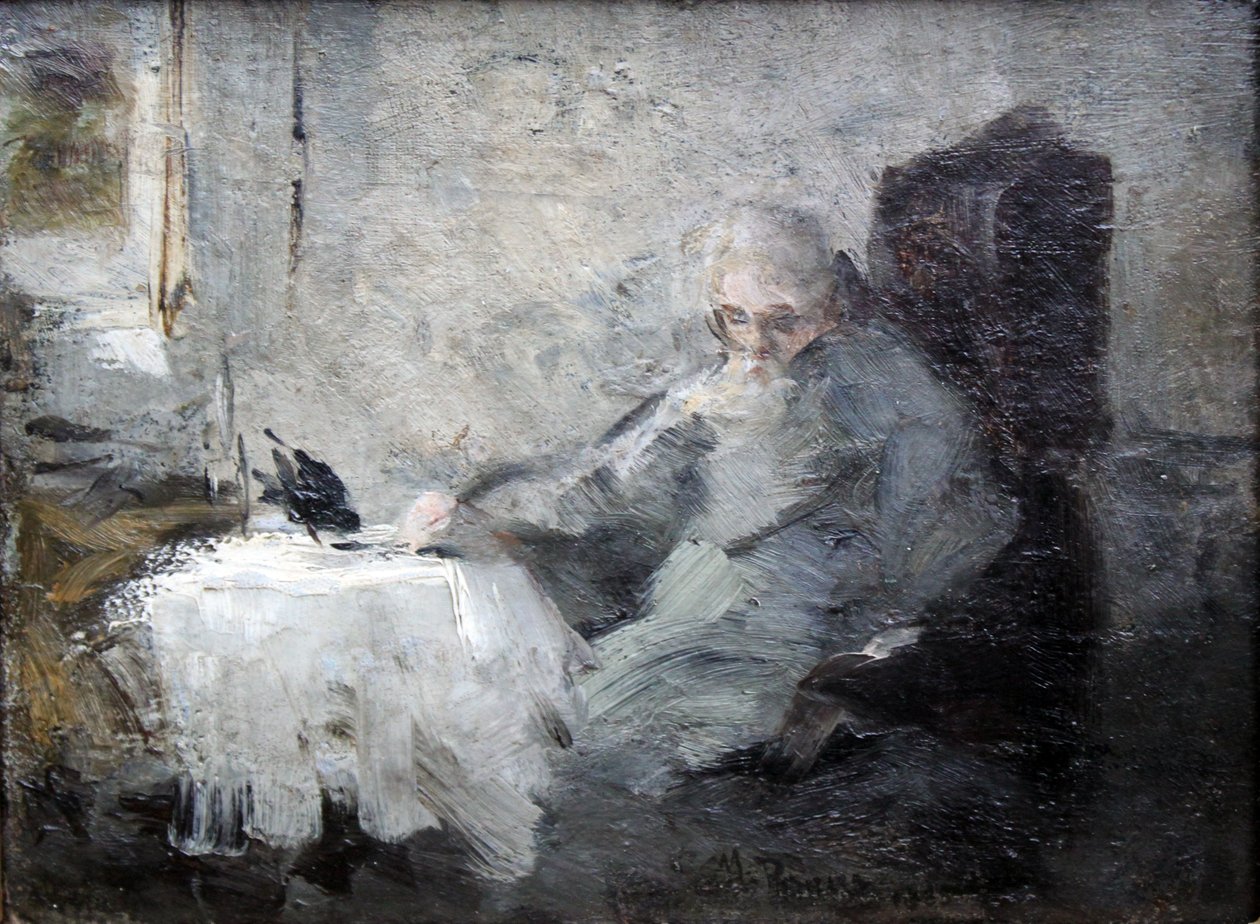 Old Man and Raven av Ilya Efimovich Repin