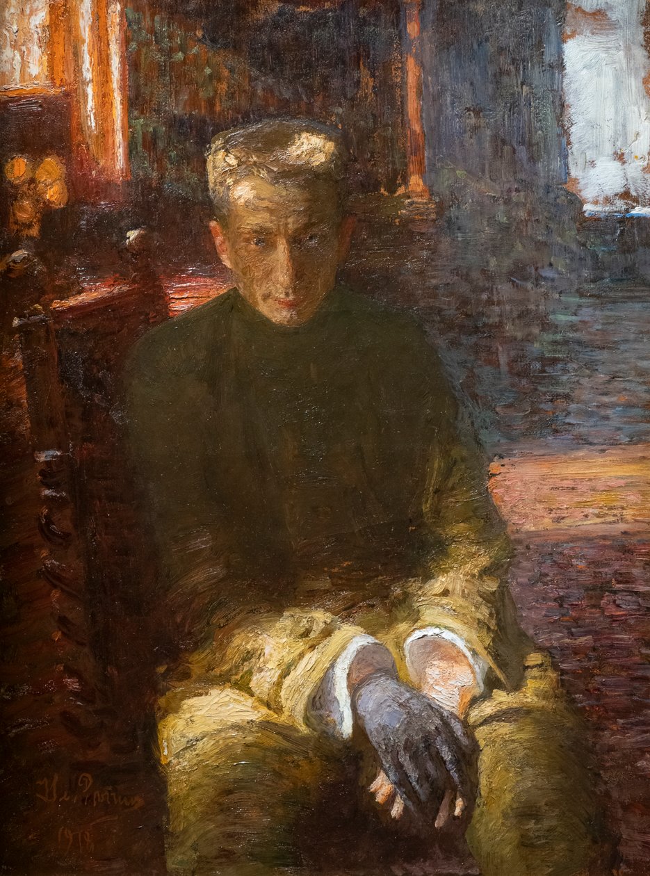 ALEXANDRE KERENSKY MED SVART HANSKE av Ilya Efimovich Repin