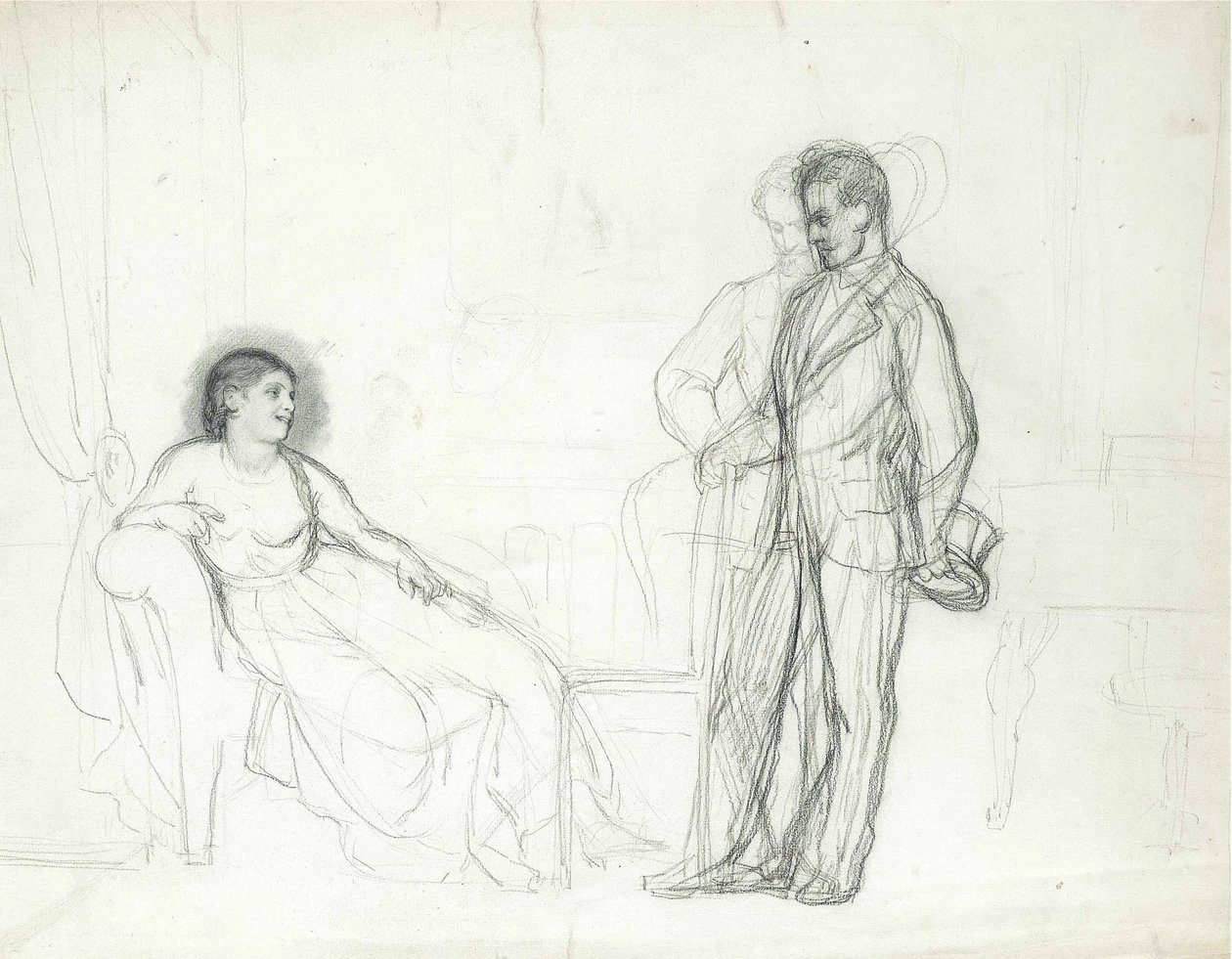 Adelina Patti som Violetta i operaen La traviata av Giuseppe Verdi, slutten av 1860-tallet-begynnelsen av 1870-tallet av Ilya Efimovich Repin