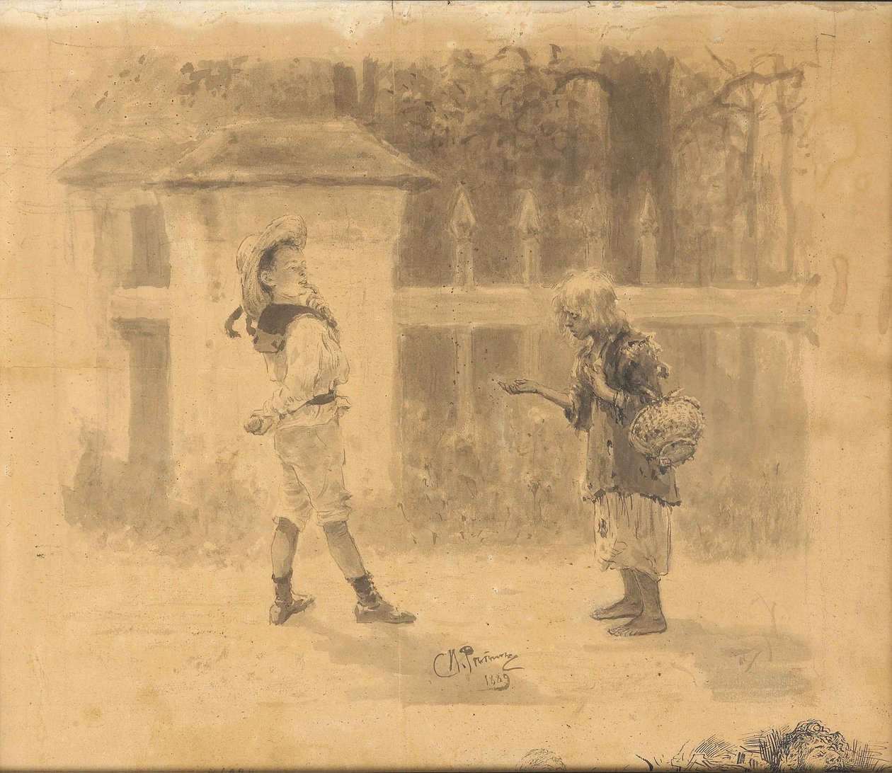 Tigger jente, 1889 av Ilya Efimovich Repin