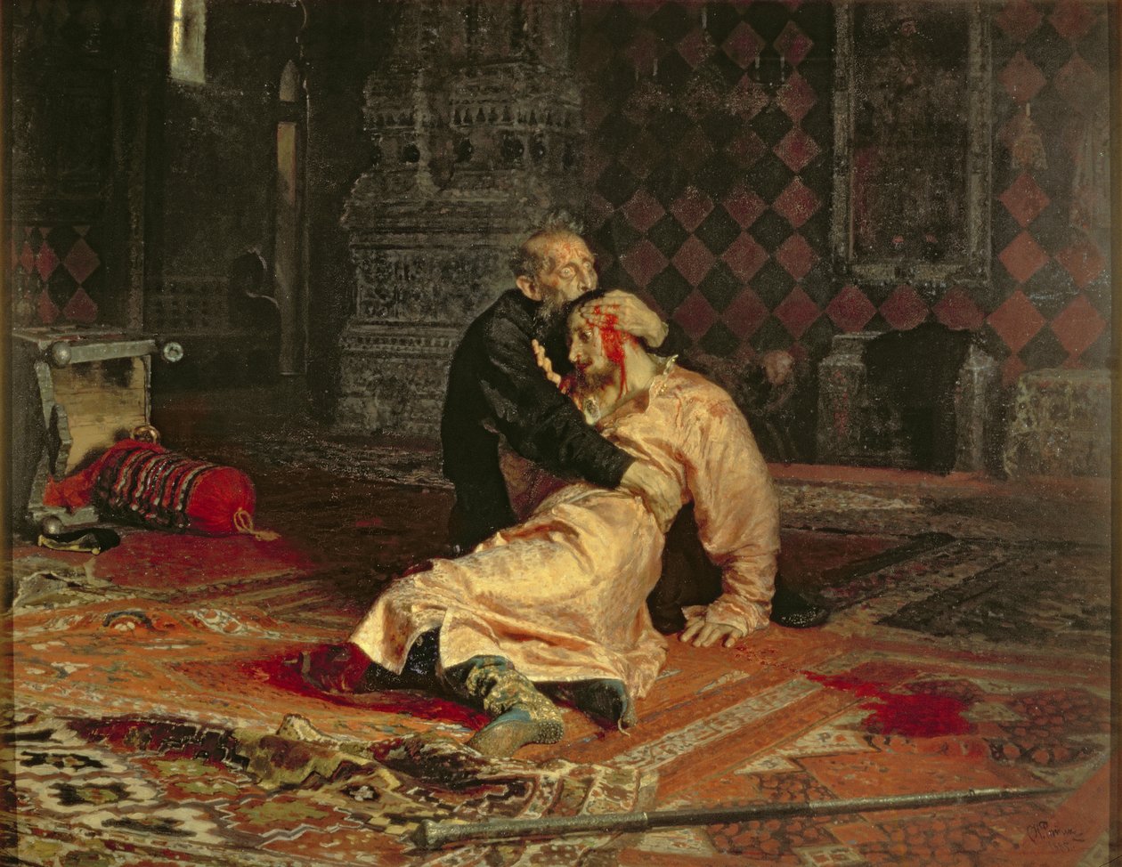 Ivan den grusomme og hans sønn den 16. november av Ilya Efimovich Repin