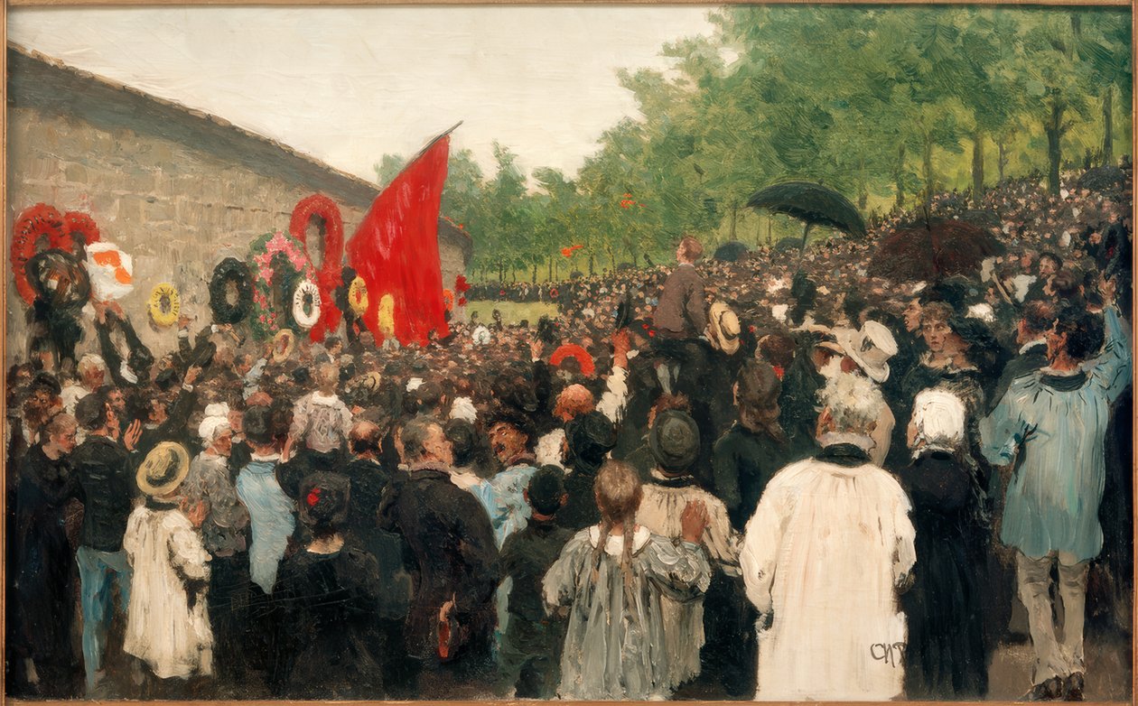 Årlig rally på Wall of the Communards ... av Ilya Efimovich Repin