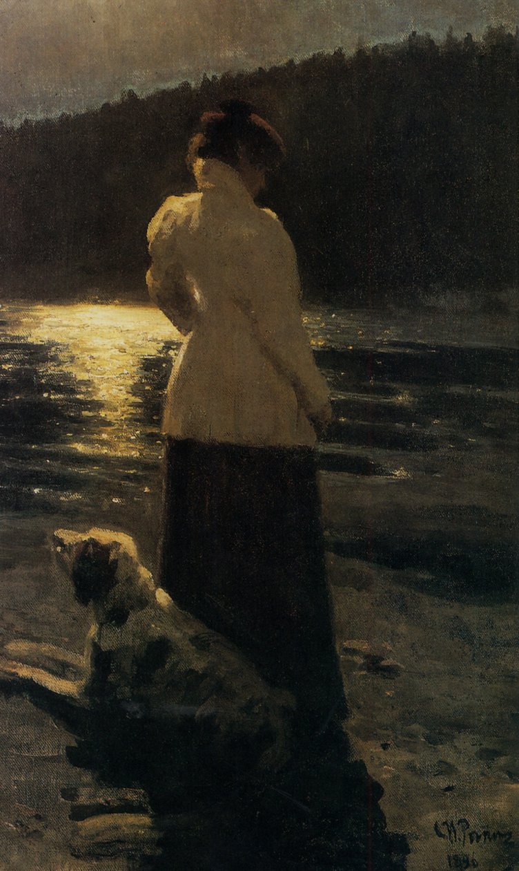 Månelys natt, 1896 av Ilya Efimovich Repin