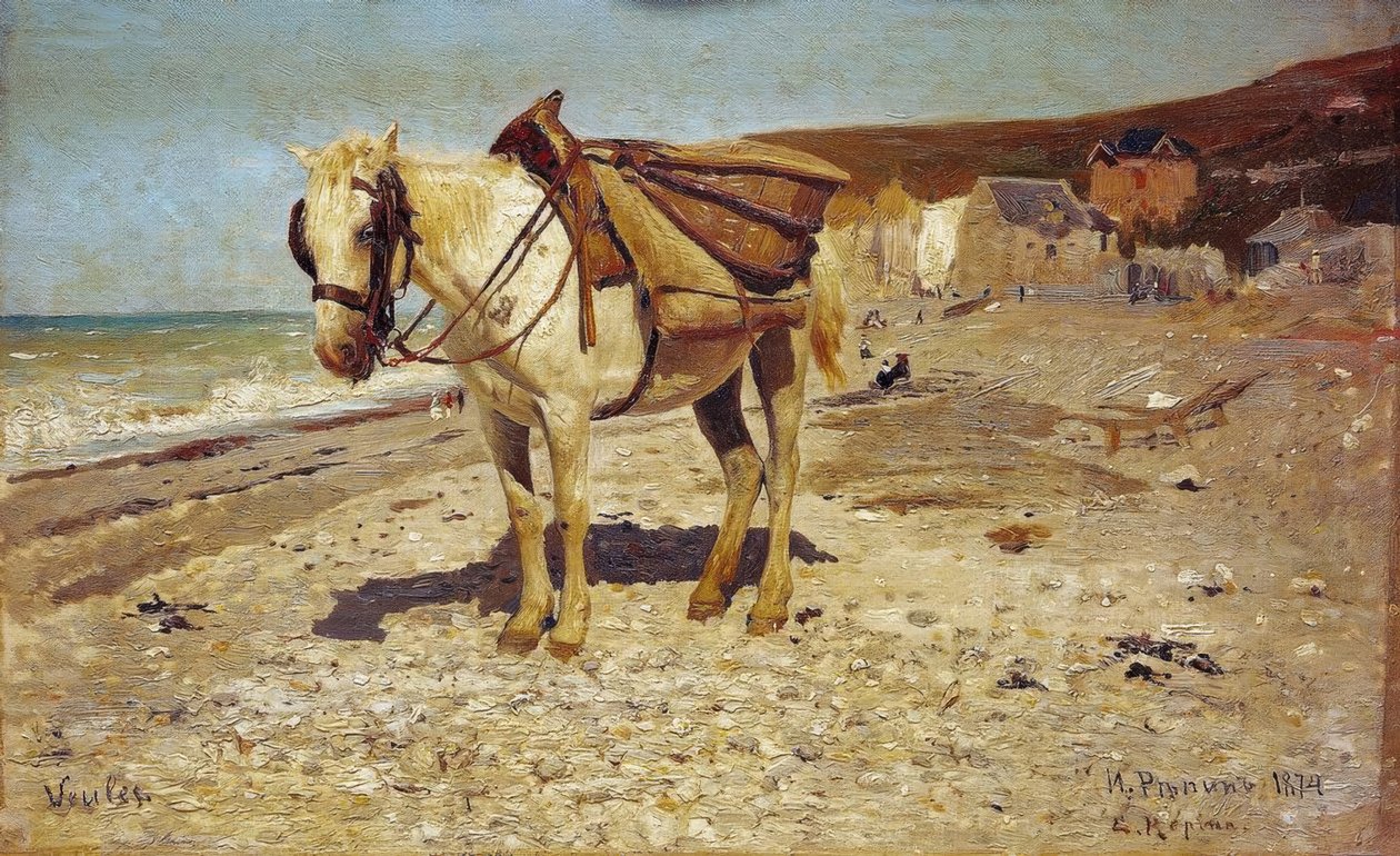 Hest å ri steiner i Veules av Ilya Efimovich Repin