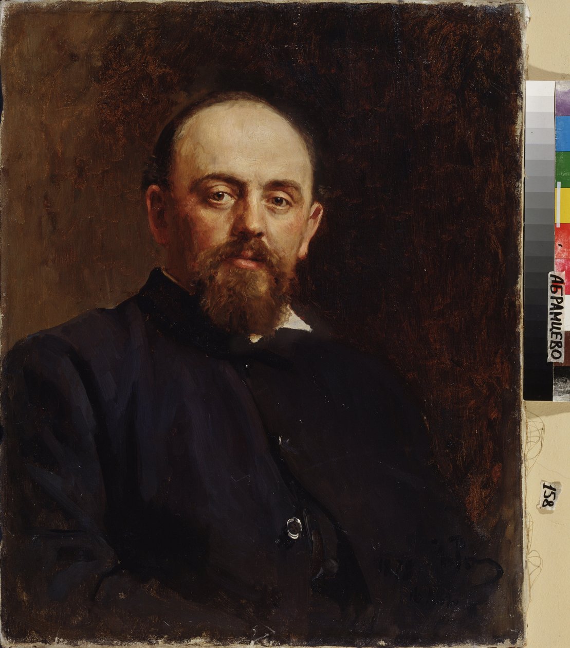 Portrett av Savva Mamontov (1841-1918), grunnlegger av den første russiske private operaen. Maleri av Ilya Yefimovich Repin (Ilia Repin) (1844-1930), olje på lerret av Ilya Efimovich Repin