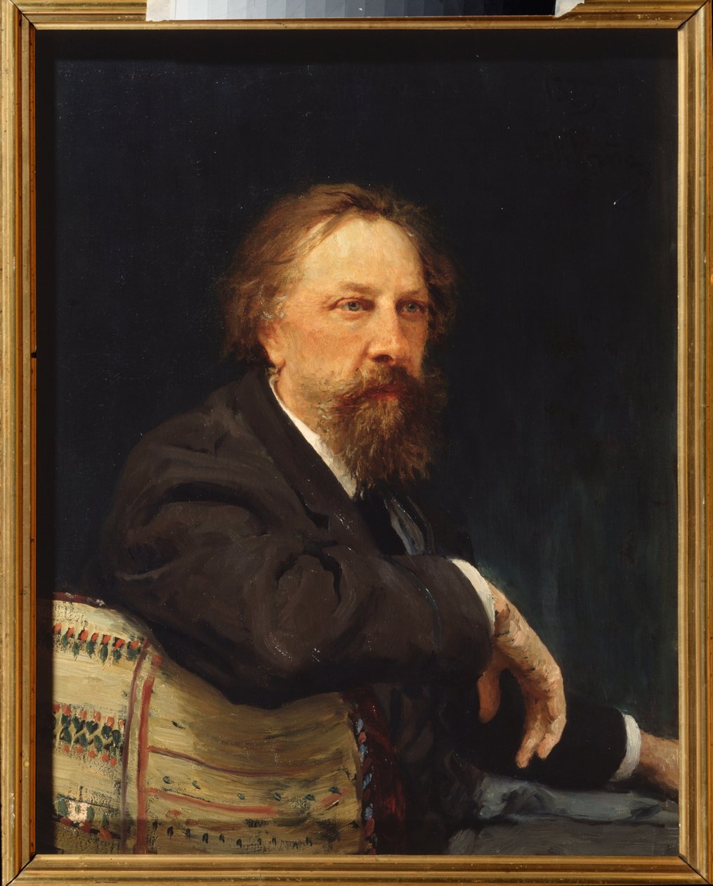 Portrett av forfatteren grev Alexei Konstantinovich Tolstoy (Alexis Konstantinovich Tolstoy) (1817-1875). Maleri av Ilya Repin (Ilia Repin) (1844-1930), olje på lerret av Ilya Efimovich Repin