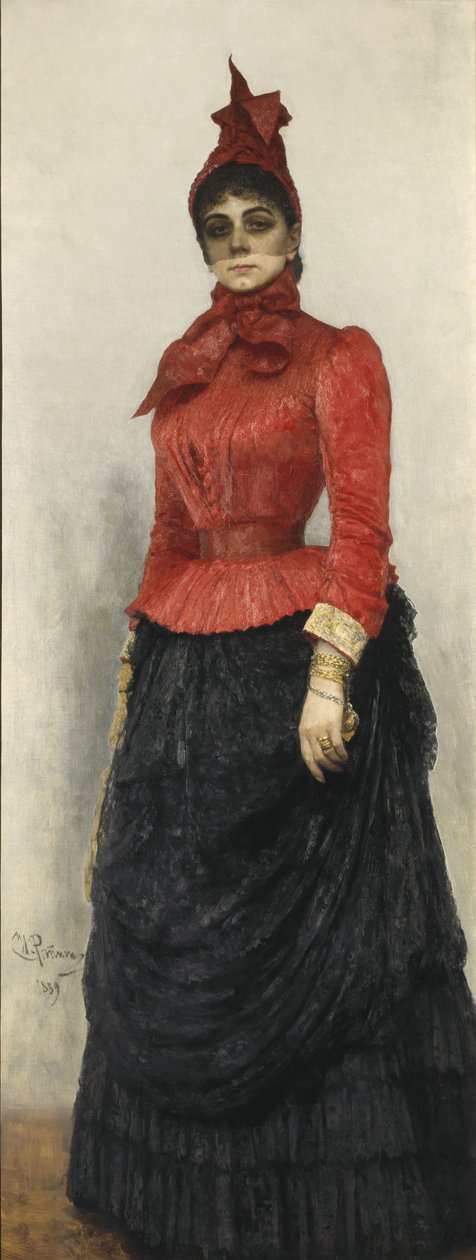 Portrett av baronesse Varvara Ikskul von Hildenbandt 1850-1928, 1889 av Ilya Efimovich Repin