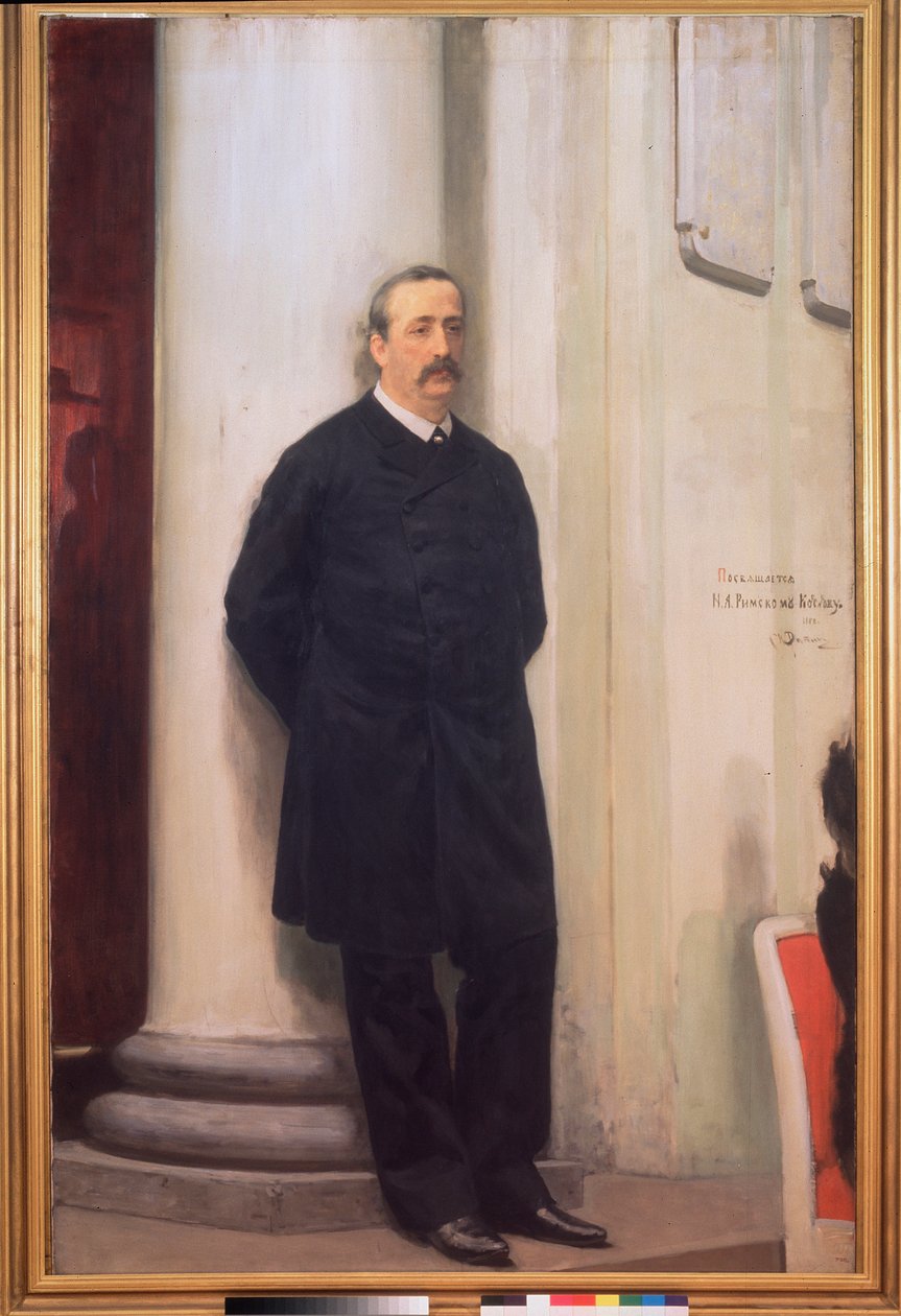 Portrett av komponist og kjemiker Alexandre Borodine (1833-1887) av Ilya Efimovich Repin