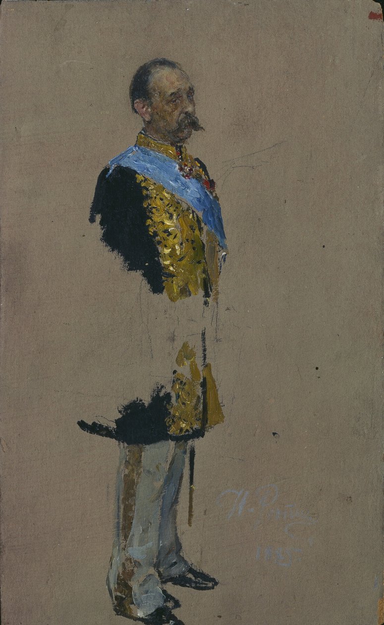 Portrett av grev Dmitrij Andrejevitsj Tolstoj 1823-1889, 1885 av Ilya Efimovich Repin