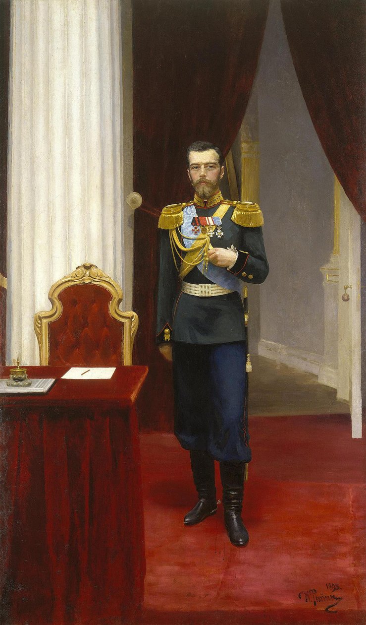 Portrett av keiser Nicholas II 1868-1918, 1896 av Ilya Efimovich Repin