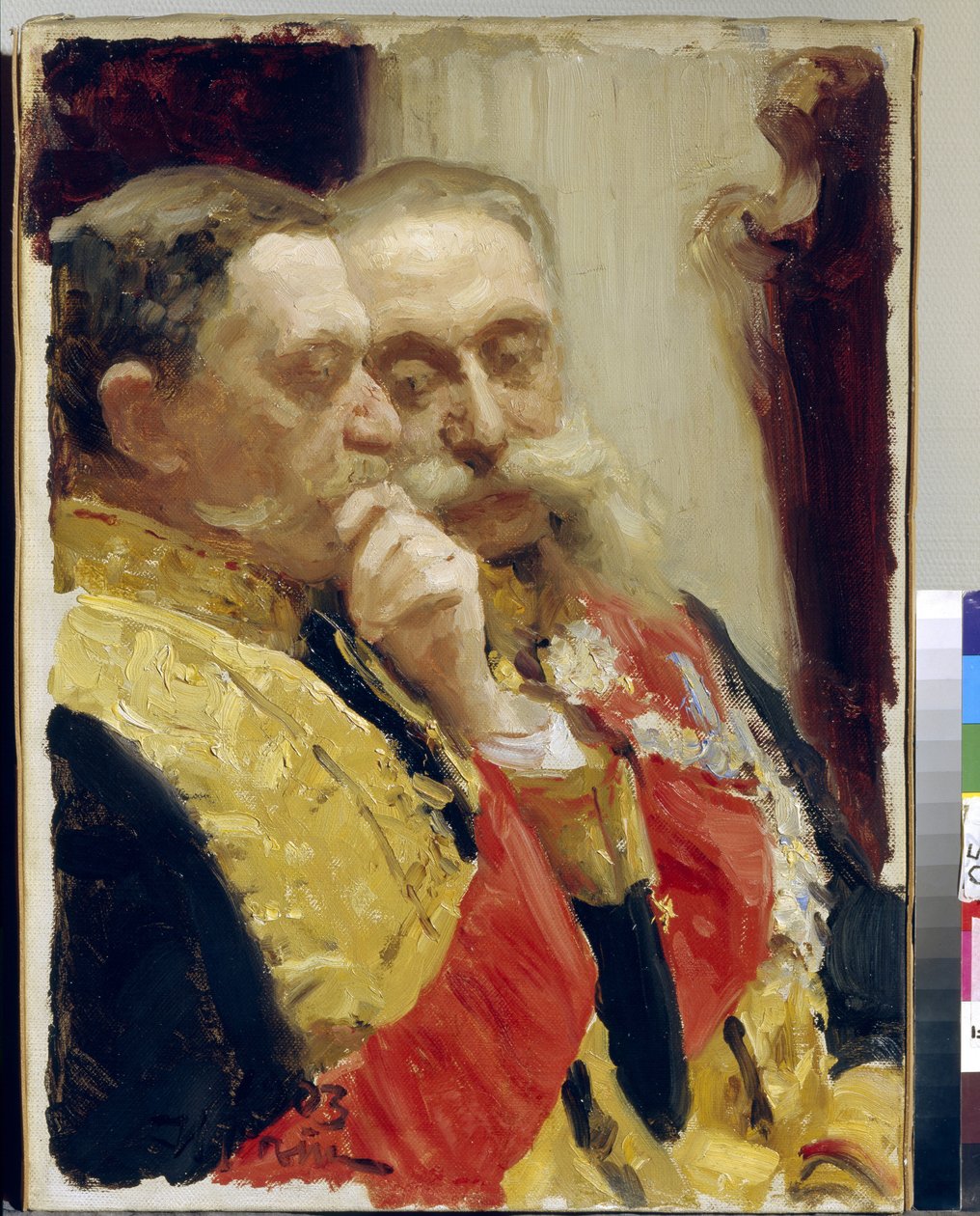 Portrett av I.Goremykin og N. Gerard medlemmer av statsrådet av Ilya Efimovich Repin