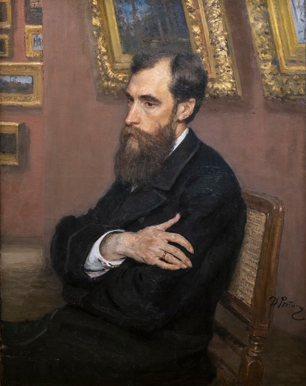 Portrett av Pavel Mikhailovich Tretyakov av Ilya Efimovich Repin