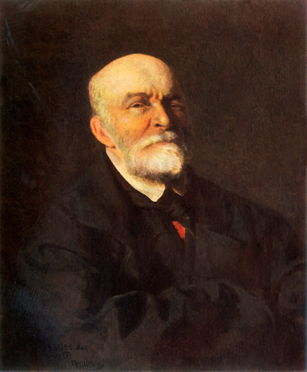 Portrett av kirurg Nikolai Ivanovich Pirogov, 1881, 1965. av Ilya Efimovich Repin