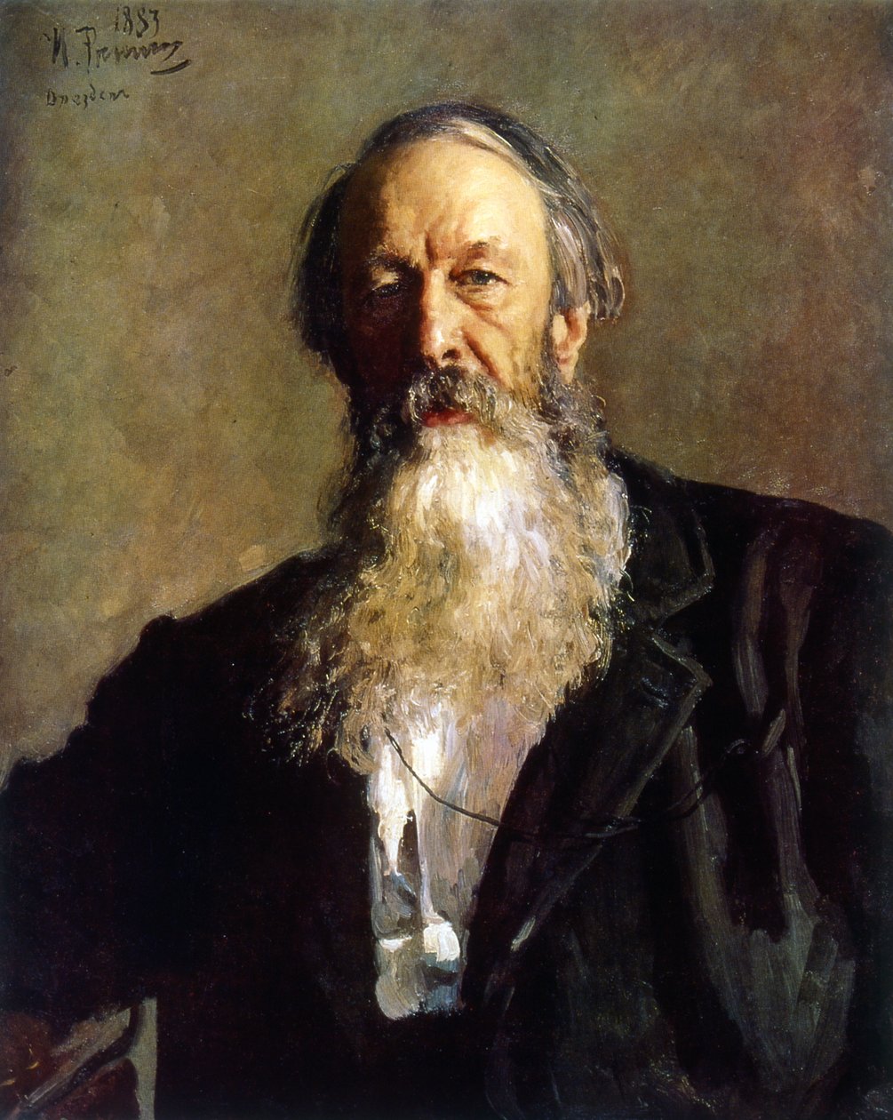 Portrett av BB Stasov av Ilya Efimovich Repin