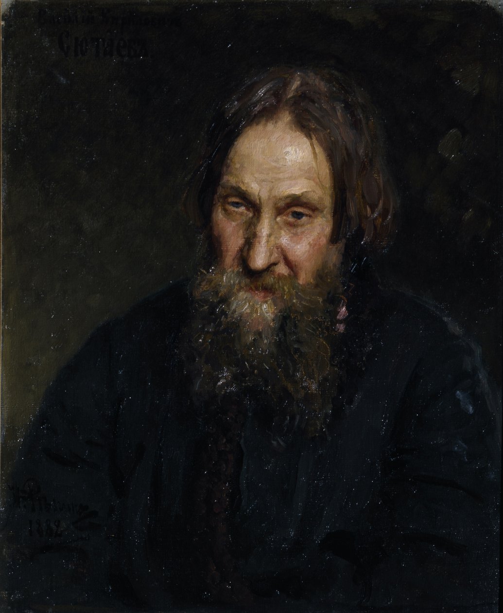 Portrett av Vasily Kirillovich Syutaev 1819-1892, 1882 av Ilya Efimovich Repin