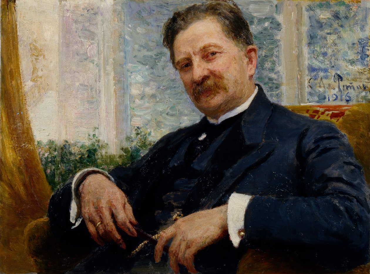 Portrett av Y.M. Vengerov, 1916 av Ilya Efimovich Repin