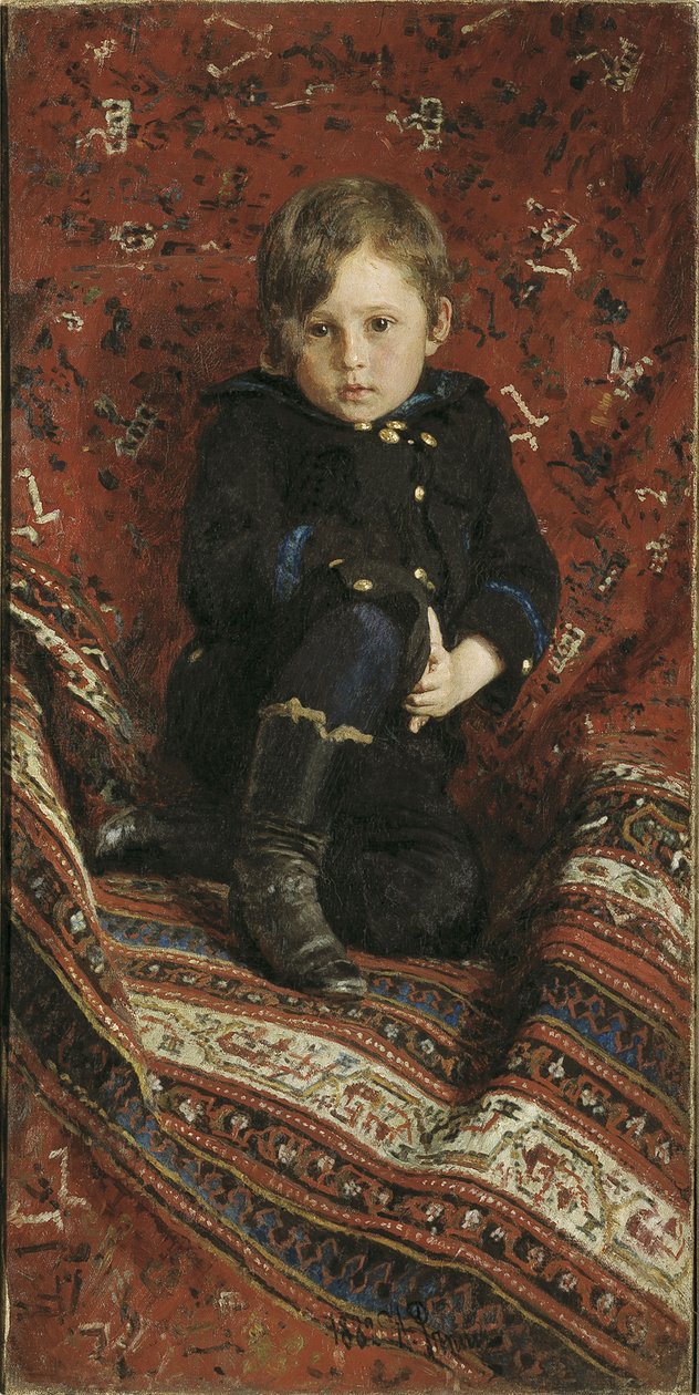 Portrett av Yury Repin, kunstnerens sønn, 1882 av Ilya Efimovich Repin
