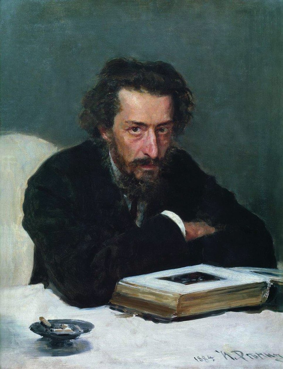 Portrett av komponisten Pavel Ivanovich Blaramberg, 1884 av Ilya Efimovich Repin