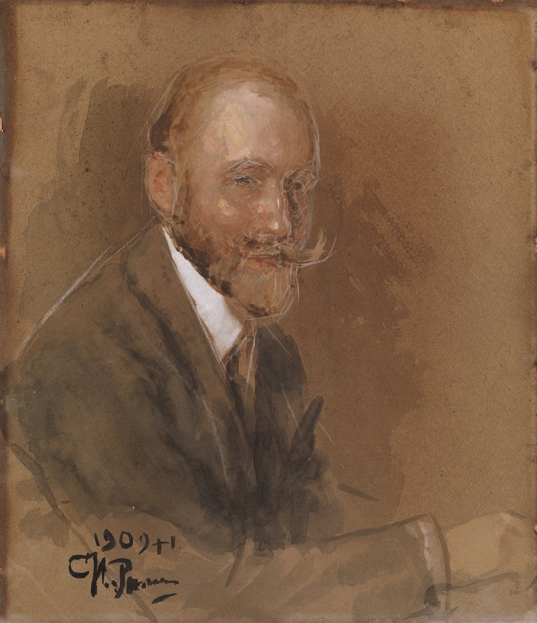 Portrett av dramatikeren prins Vladimir Vladimirovich Bariatinsky 1874-1941 av Ilya Efimovich Repin