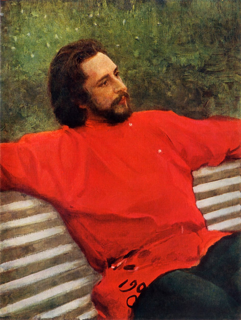 Portrett av poeten Leonid Nikolaevich Andreev, 1905, 1965. av Ilya Efimovich Repin