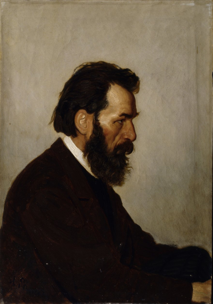 Portrett av arkitekten Alexey Ivanovich Shevtsov, 1869 av Ilya Efimovich Repin