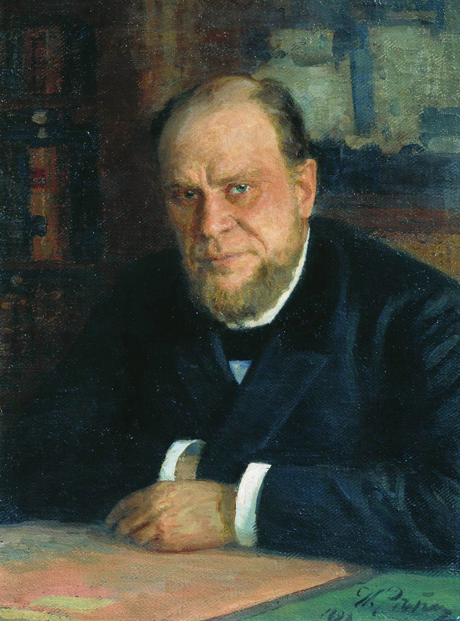 Portrett av advokaten og forfatteren Anatoli Fyodorovich Koni 1844-1927, 1898 av Ilya Efimovich Repin