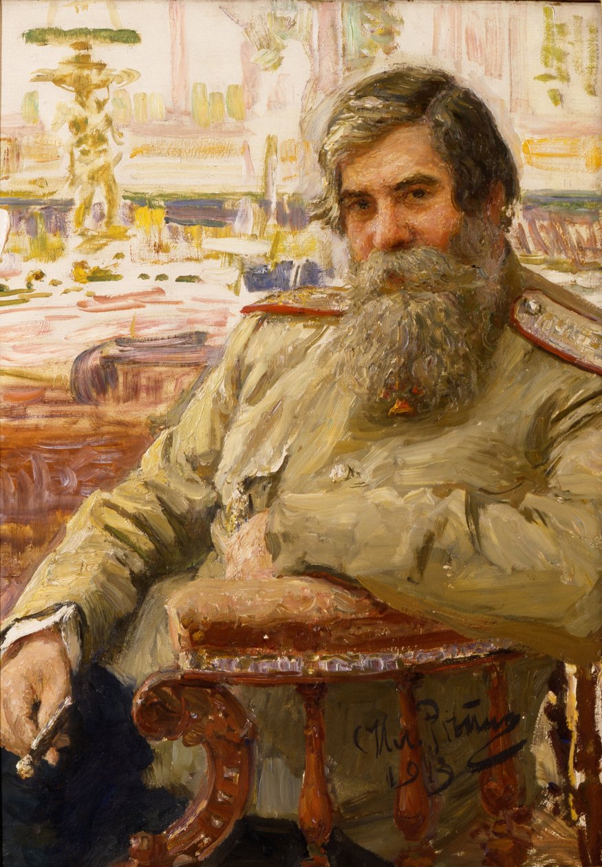 Portrett av nevrofysiologen og psykiateren Vladimir Bekhterev 1857-1927, 1913 av Ilya Efimovich Repin