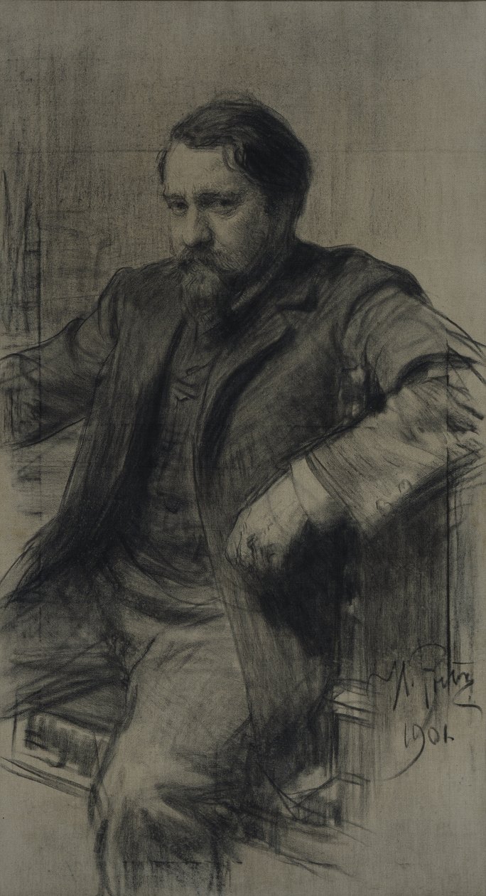 Portrett av maleren Valentin Alexandrovich Serov 1865-1911, 1901 av Ilya Efimovich Repin