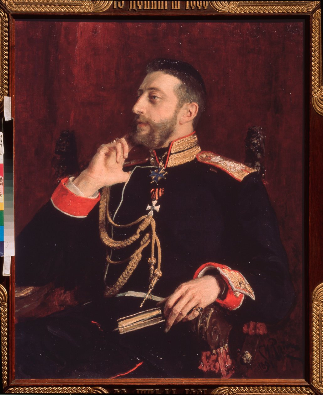 Portrett av poeten K.R. (storhertug Konstantin Konstantinovich av Russland) (1858-1915) av Ilya Efimovich Repin