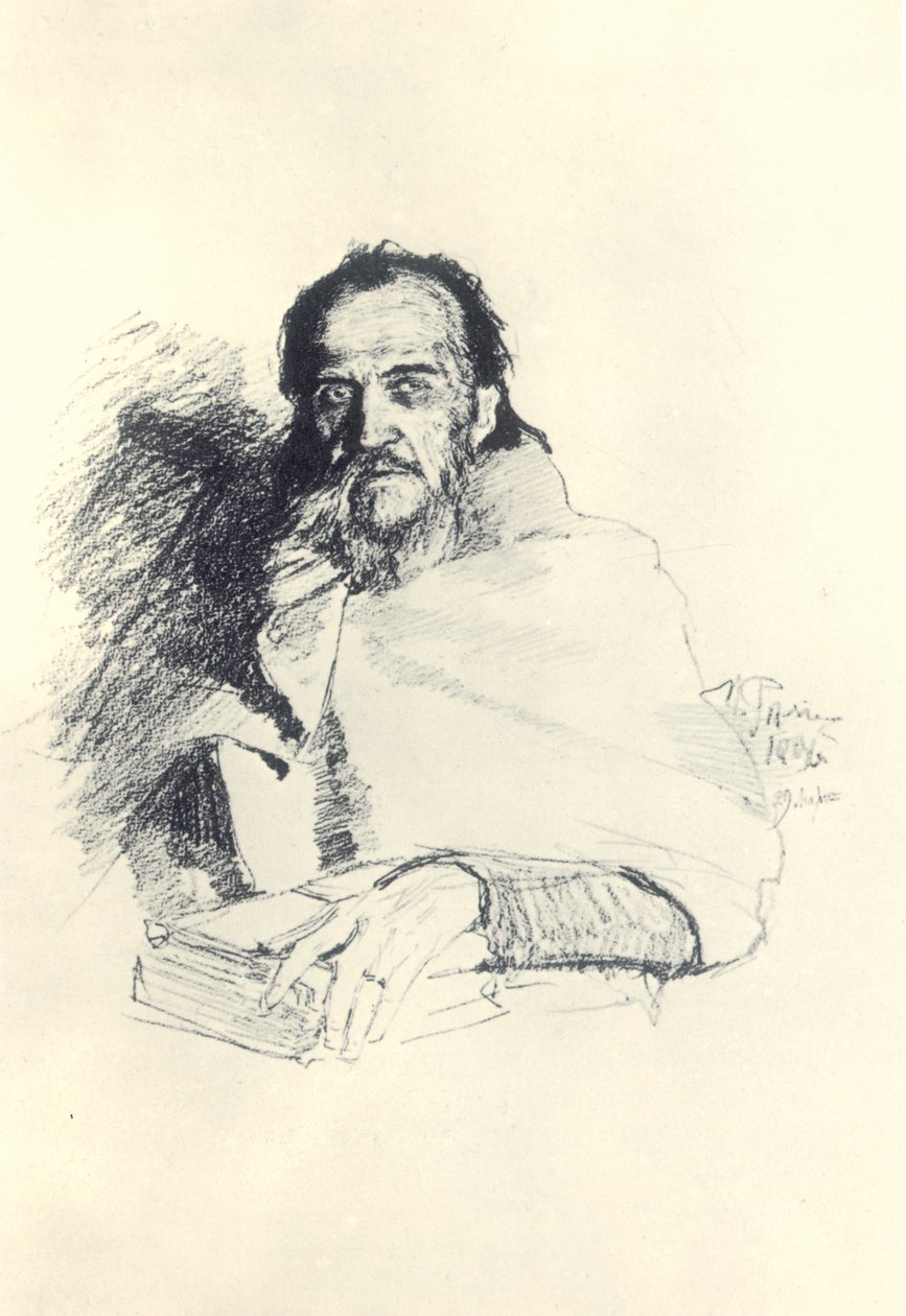 Portrett av poeten Yakov Polonsky 1820-1898, 1896 av Ilya Efimovich Repin