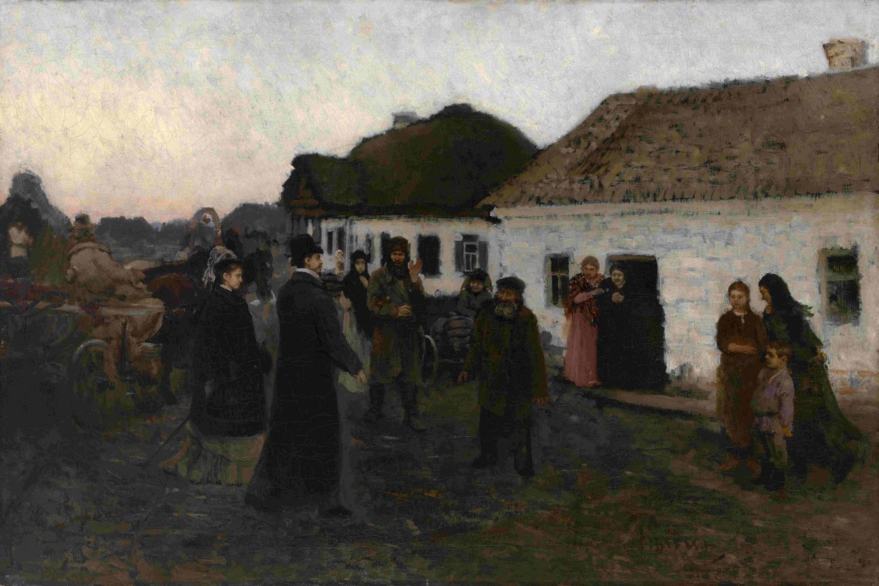 Hjemvendte, 1876-1877 av Ilya Efimovich Repin