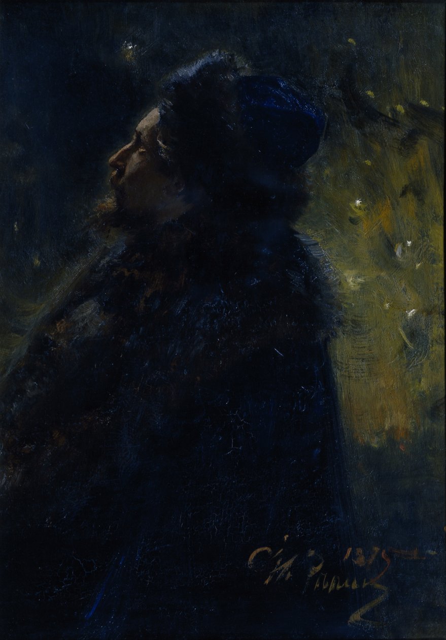Sadko. Portrett av kunstneren Victor Vasnetsov 1848-1926, 1875 av Ilya Efimovich Repin