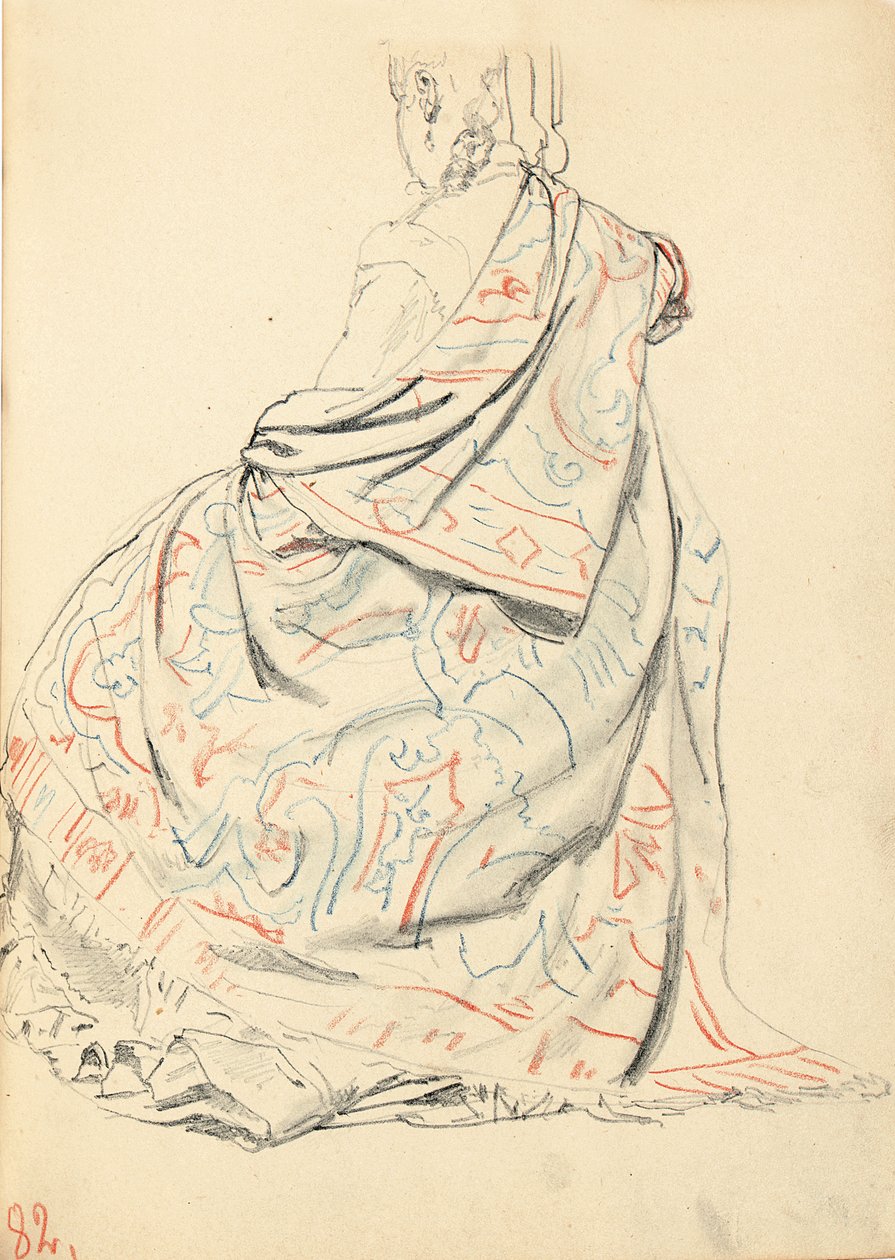 Studie for "A Parisian Cafe": A Seated Woman