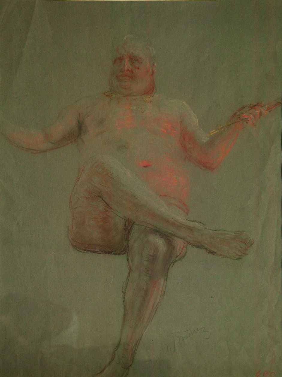 Studie for Get Thee Hence, Satan!, 1890-tallet av Ilya Efimovich Repin