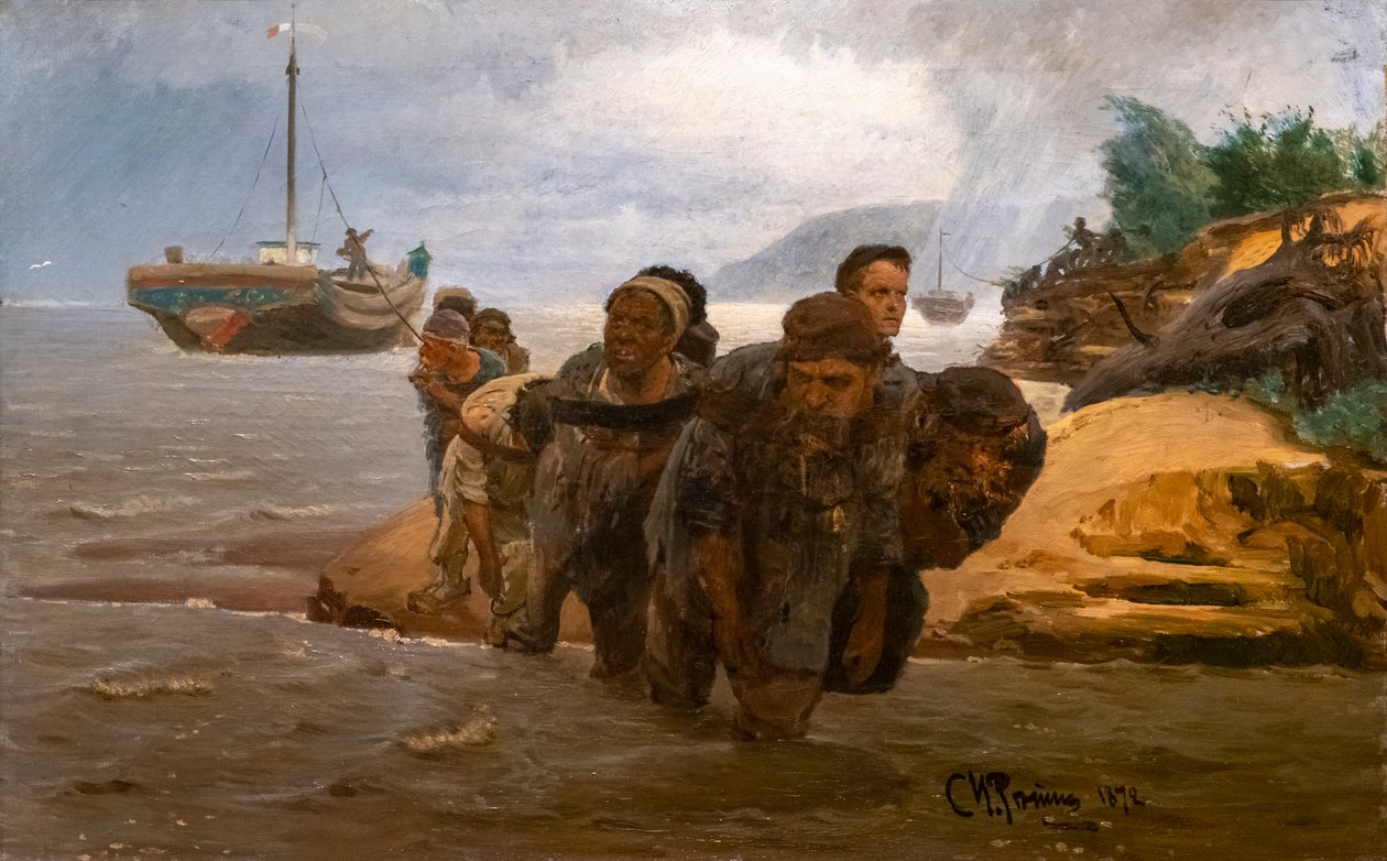 TÅRN SOM KRYSER ET FORDE av Ilya Efimovich Repin