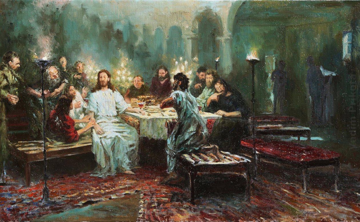The Last Supper av Repin, Ilya Yefimovich (1844-1930) av Ilya Efimovich Repin