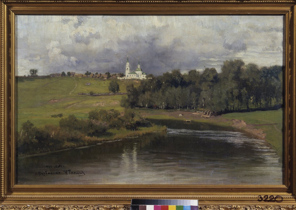 Utsikt over landsbyen Varvarino (Russland). Maleri av Ilya Repin (Ilia Repin) (1844-1930), olje på lerret av Ilya Efimovich Repin