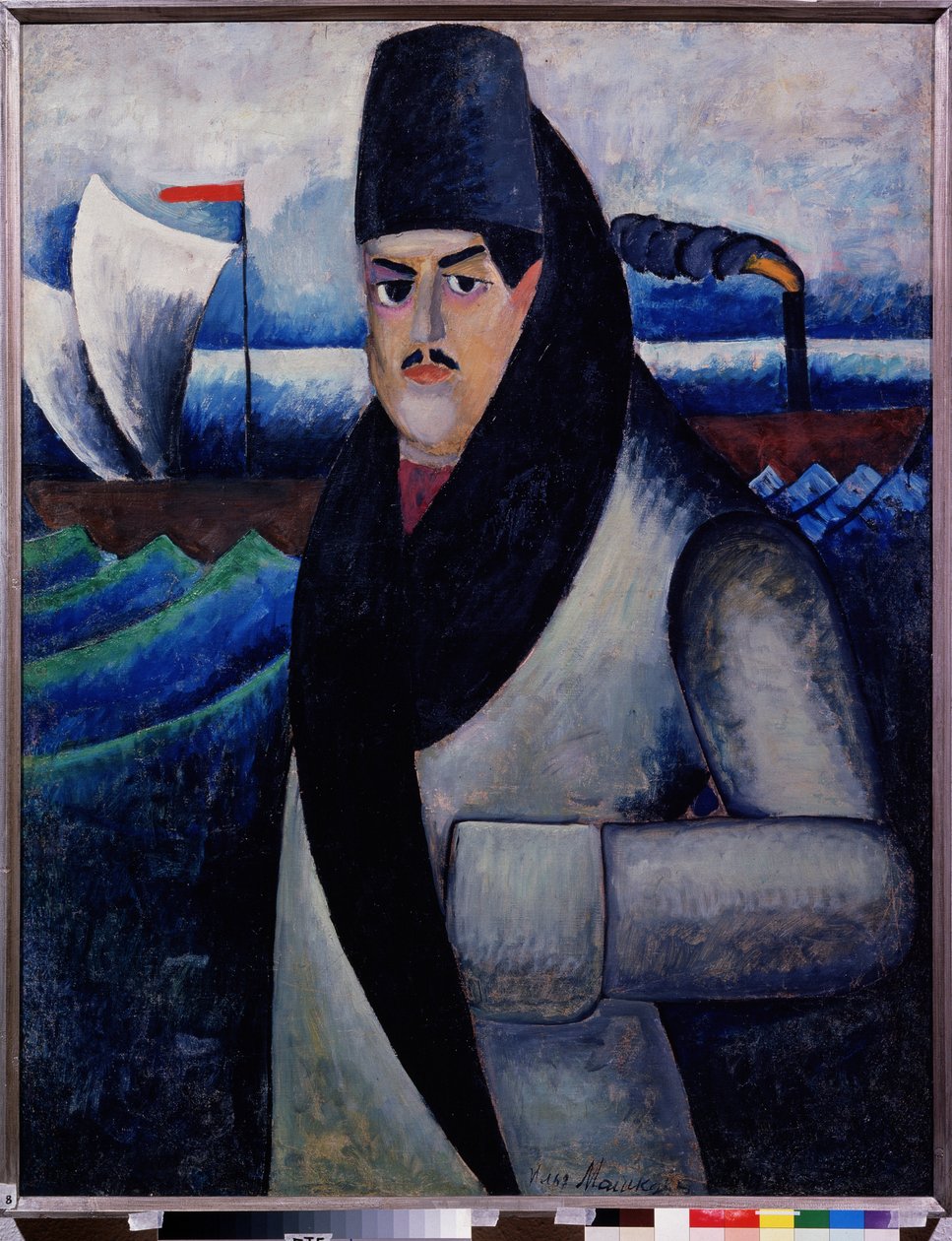 Autoportrett (Selvportrett). Peinture de Ilya Ivanovich Mashkov (Ilia Machkov, Matchkov) (1881-1944), huile sur toile av Ilya Ivanovich Mashkov