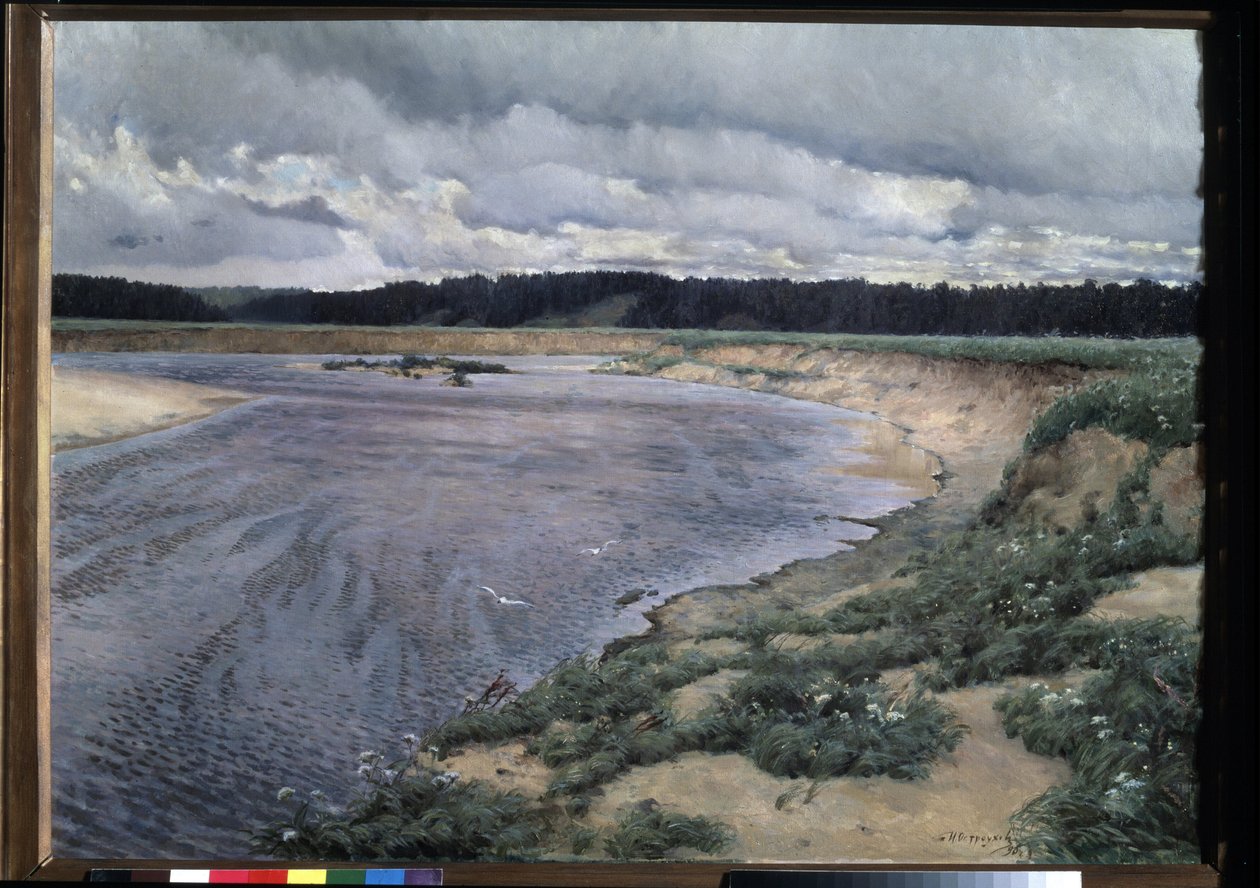 Nordavind (Siverko). Maleri av Ilya (Ilia) Semenovich Ostroukhov (1858-1929), olje på lerret av Ilya Ostrouhov