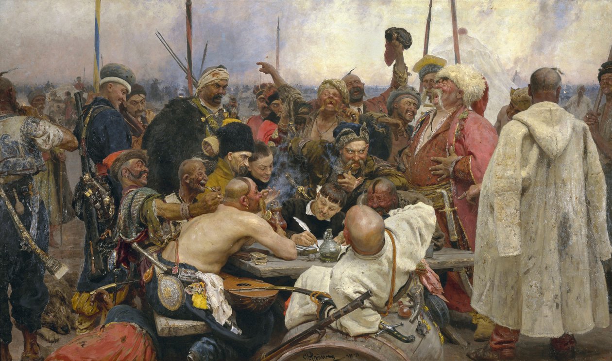 Svar fra Zaporozhian-kosakkene av Ilya Efimovich Repin