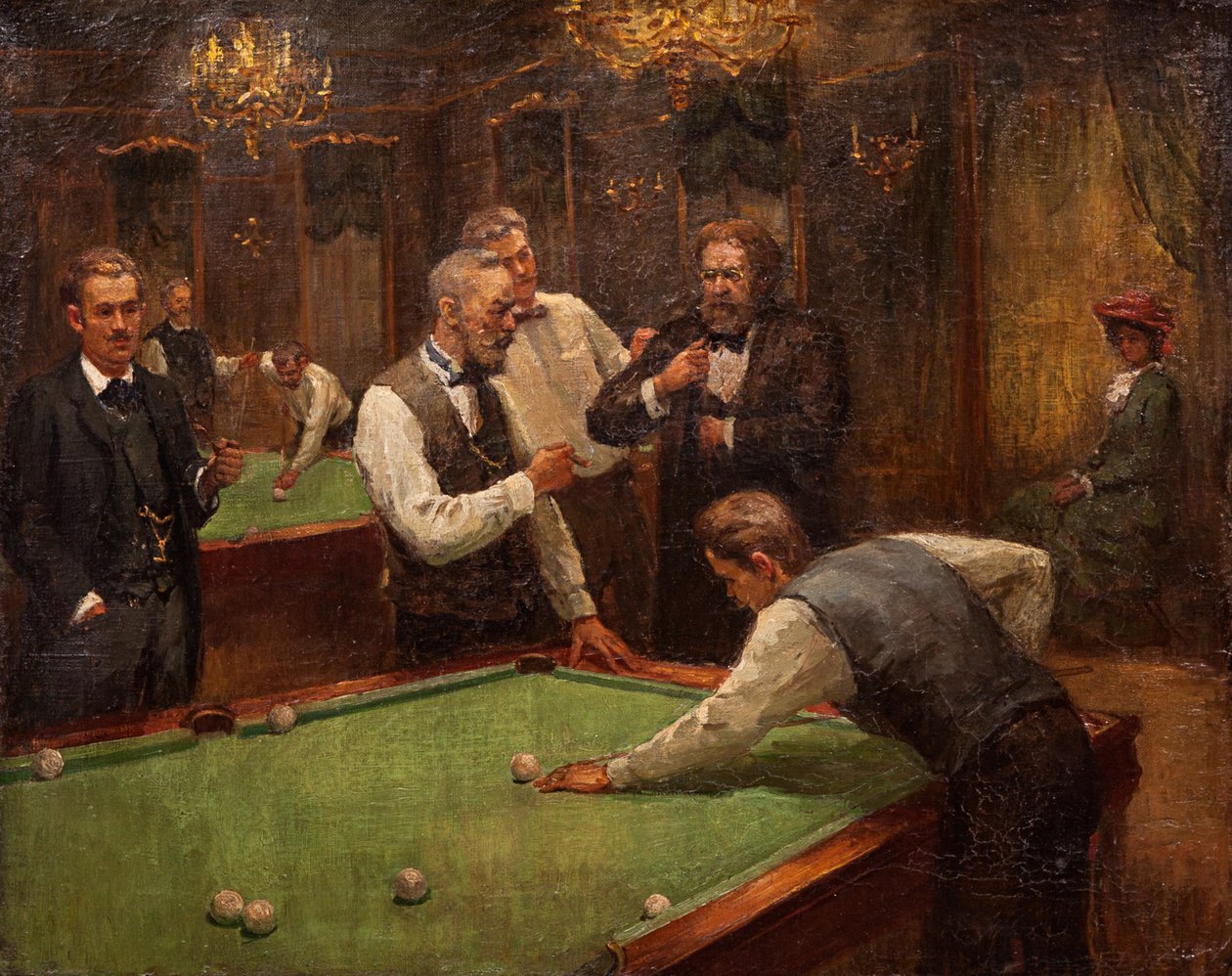 Biljardspillere av Ilya Savvich Galkin