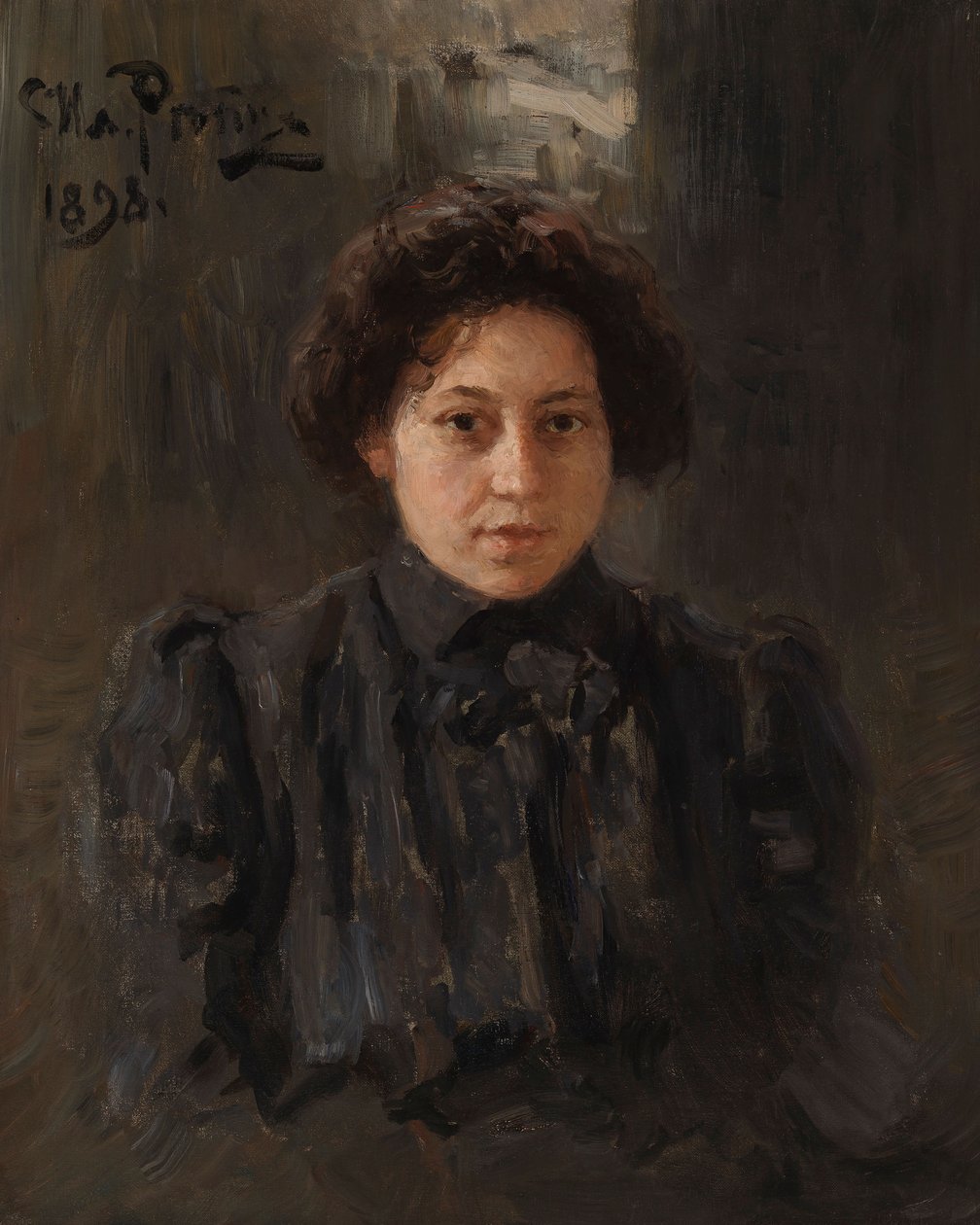 Portrett av kunstnerens datter Nadezhda Repina, 1898. av Ilya Efimovich Repin