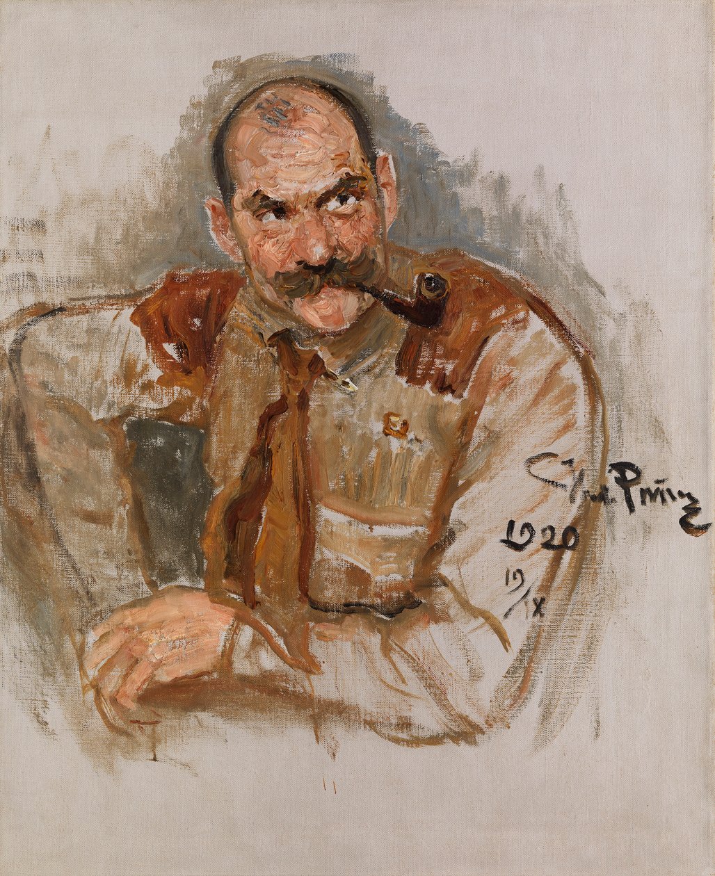 Portrett av kunstneren Akseli Gallen-Kallela 1865-1931, 1920. av Ilya Efimovich Repin